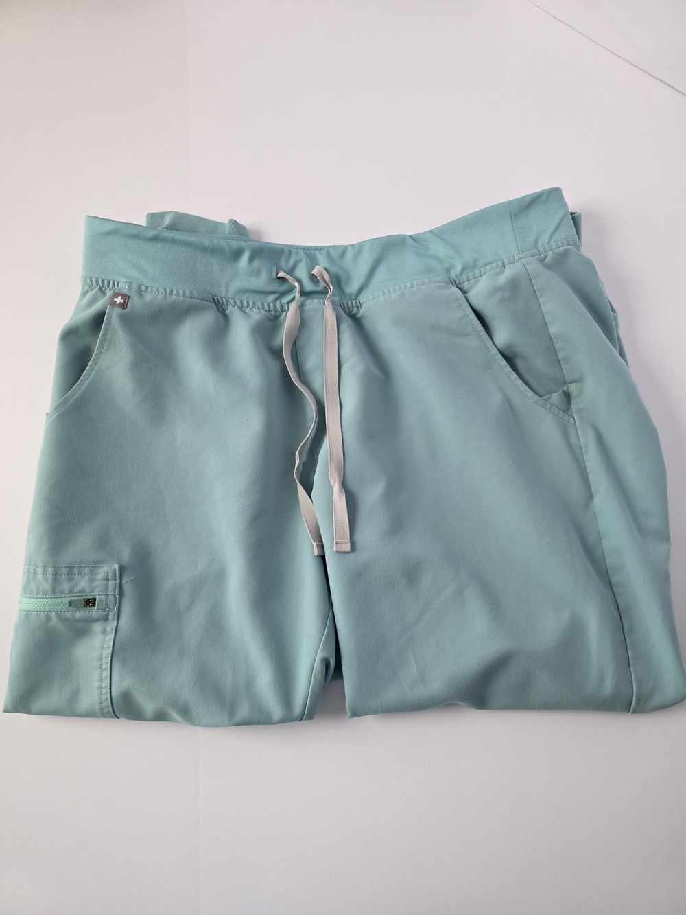 FIGS Zamora Jogger Scrub Pant Size Large Petite Sea glass PO 3021
